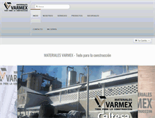 Tablet Screenshot of materialesvarmex.com